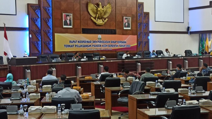 Rapat koordinasi di DPR Aceh (Agus Setyadi-detikcom)