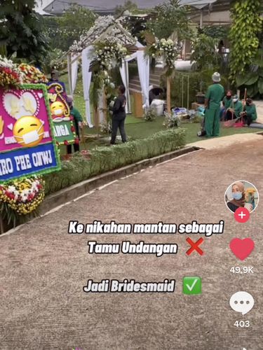 Viral Ketegaran Wanita yang Datang ke Pernikahan Mantan Jadi Bridesmaid