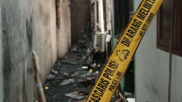 Kontrakan di Matraman yang terbakar (Foto: Andhika Prasetia/detikcom)