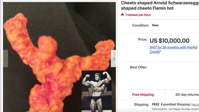 Wow! Cheetos Bentuk Arnold Schwarzenegger Ini Dijual Rp 144 Juta