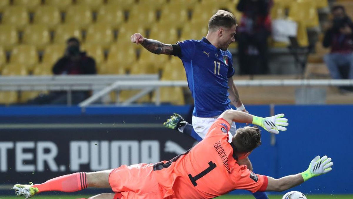 Ciro Immobile akhirnya cetak gol lagi bersama timnas Italia (Foto: Getty Images/Marco Luzzani)