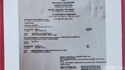 Ini Penampakan Akta Kematian 1 Polisi Penembak Laskar FPI