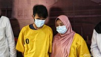 YJ dan S ditunjukan dalam jumpa pers di Polres Jakarta Utara, Jumat (26/3).