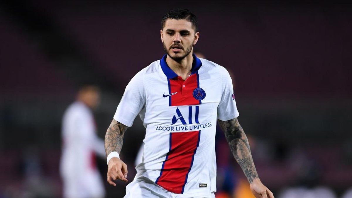 Mauro Icardi bahagia di Paris Saint-Germain (Foto: Getty Images/David Ramos)