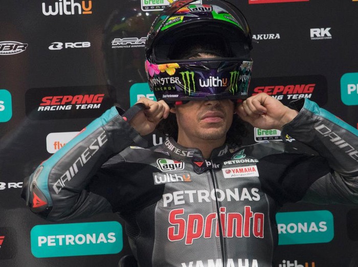 DOHA, QATAR - MARCH 26: Franco Morbidelli of Italy and Petronas Yamaha SRT prepares to start  in box during the MotoGP of Qatar - Free Practice at Losail Circuit on March 26, 2021 in Doha, Qatar. (Photo by Mirco Lazzari gp/Getty Images)
