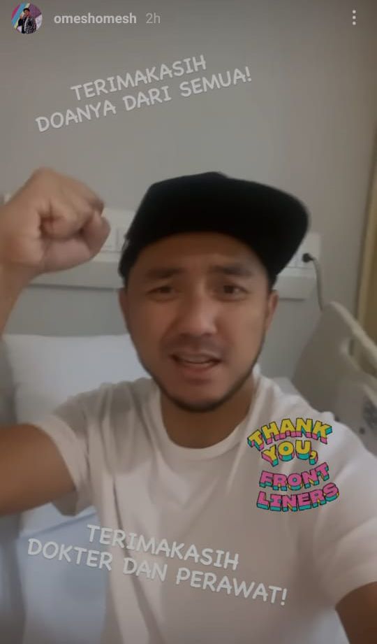 Meski masih positif, Omesh diperbolehkan pulang dari rumah sakit. Omesh akan melanjutkan isolasi mandiri di rumah.