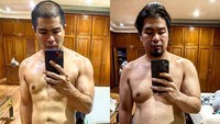 Foto ini menunjukkan keberhasilan diet Bams. Ia berusaha menurunkan berat badan dari 90 kg. Salah satu caranya dengan jalani intermittent fasting. Foto: Instagram bams_1606