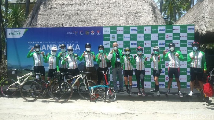 Kegiatan gowes sehat di Mandalika (27/3)