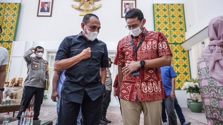Menparekraf Sandiaga Uno dan Gubsu Edy Rahmayadi Menparekraf Sandiaga Uno dan Gubsu Edy Rahmayadi