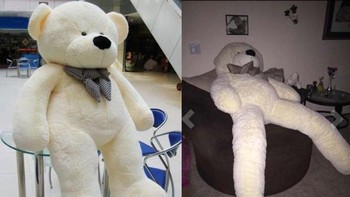 Giant Teddy Bear yang berkaki panjang. Foto: via sizzlfy.com