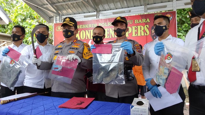 Konferensi pers di Polres Batu Bara (Perdana-detikcom)