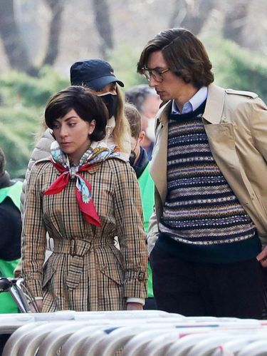 MILAN, ITALY - MARCH 11: Adam Driver and Lady Gaga are seen filming 'House of Gucci' on March 11, 2021 in Milan, Italy. (Photo by Vittorio Zunino Celotto/Getty Images)