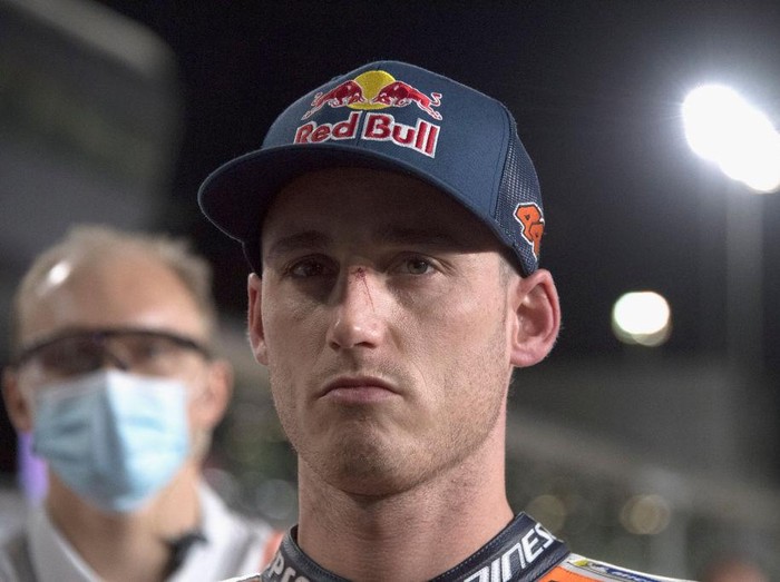 DOHA, QATAR - MARCH 28:  Pol Espargaro of Spain and Repsol Honda Honda prepares to start during the MotoGP race during the MotoGP of Qatar - Race at Losail Circuit on March 28, 2021 in Doha, Qatar. (Photo by Mirco Lazzari gp/Getty Images)