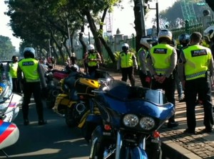 Polisi Tindak Sunmori Harley di Kawasan Monas, Ada yang Pakai Strobo