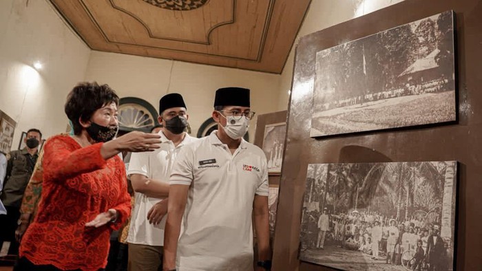 Sandiaga Uno di rumah Tjong A Fie, Medan, Sabtu (26/3/2021).