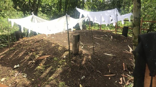 Tanah kuburan di Padang Pariaman, Sumbar meninggi hingga 1,5 meter (Jeka Kampai-detikcom)