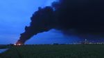 Penampakan Terkini Kilang Balongan yang Terbakar