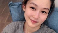 Wajah Eliza tanpa make up usai berolahraga. Dok. Instagram/heungheungeliza