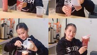 Tak hanya jago memasak makanan rumahan. Prilly juga punya bakat nih dalam meracik minuman kekinian. Foto: Instagram @prillylatuconsina96