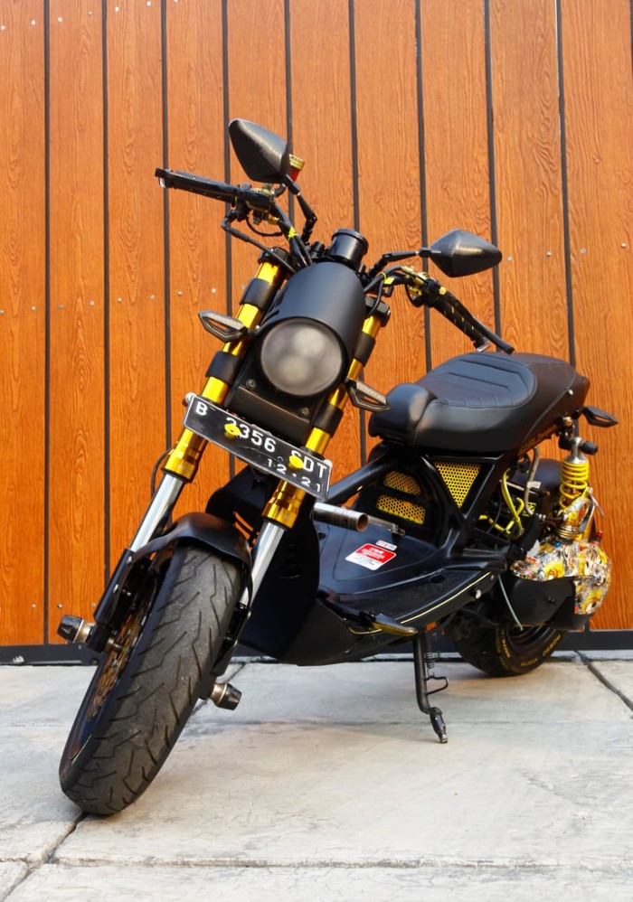 Potret Modifikasi Yamaha Mio Soul Ala Low Rider