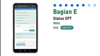 Pada bagian E Anda akan mengetahui status SPT Anda apakah nihil, kurang bayar atau lebih bayar. Jika nihil klik lanjut ke bagian F. Foto: Dok. YouTube Ditjen Pajak.