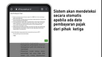 Setelah klik selanjutnya sistem akan mendeteksi secara otomatis apabila ada data pembayaran pajak dari pihak ketiga. Gunakan data pembayaran tersebut untuk mengisi SPT dengan tekan ya. Jika tidak bisa menggunakan formulir bukti potong sebagai acuan pengisian SPT. Foto: Dok. YouTube Ditjen Pajak.