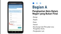 Pada lampiran 1 di bagian A isikan penghasilan bersih yang diperoleh dalam negeri yang bukan final. Foto: Dok. YouTube Ditjen Pajak.