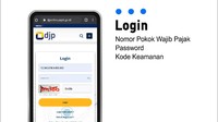 Buka situs www.pajak.go.id lalu tekan login, lalu isi NPWP, password dan kode keamanan, lalu klik login. Foto: Dok. YouTube Ditjen Pajak.