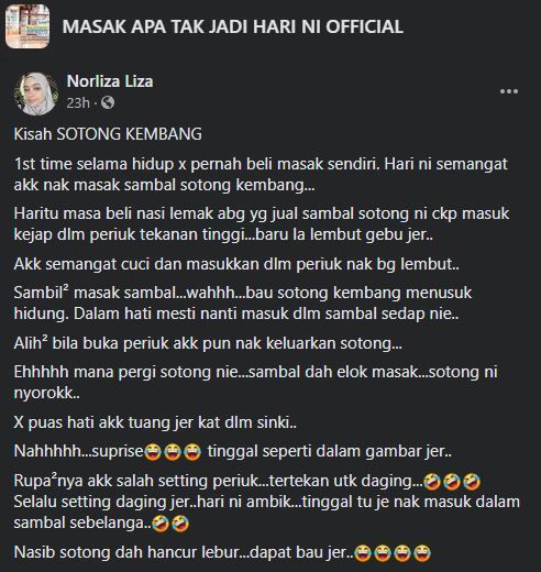 Niat Buat Sambal Cumi, Wanita Ini Malah Masak Agar-agar Cumi