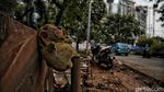 Terdampak Pembangunan JIS, Lapak Pedagang di Taman BMW Ditertibkan