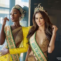 Cantiknya Miss Grand International 2020 Abena Appiah dan Runner Up 1 Miss Grand International 2020 Samantha Bernardo. Foto: Dok. Instagram @missgrandinternational
