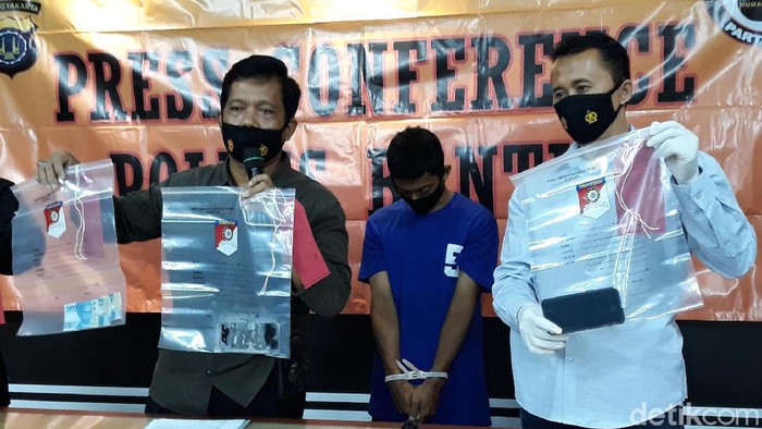 Jumpa pers kasus pembunuhan di Polres Bantul, Rabu (31/3/2021).