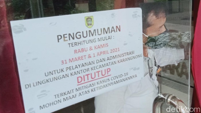 Kantor Kecamatan Karangnongko Ktalen ditutup