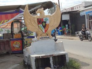 Viral Burung Garuda Dicat Putih, Pemkab Asahan Beri Penjelasan