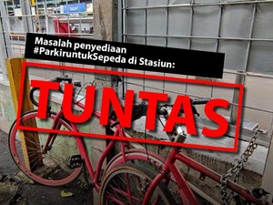 Before-after Rak #ParkiruntukSepeda Stasiun KRL Jakarta dan Sekitarnya
