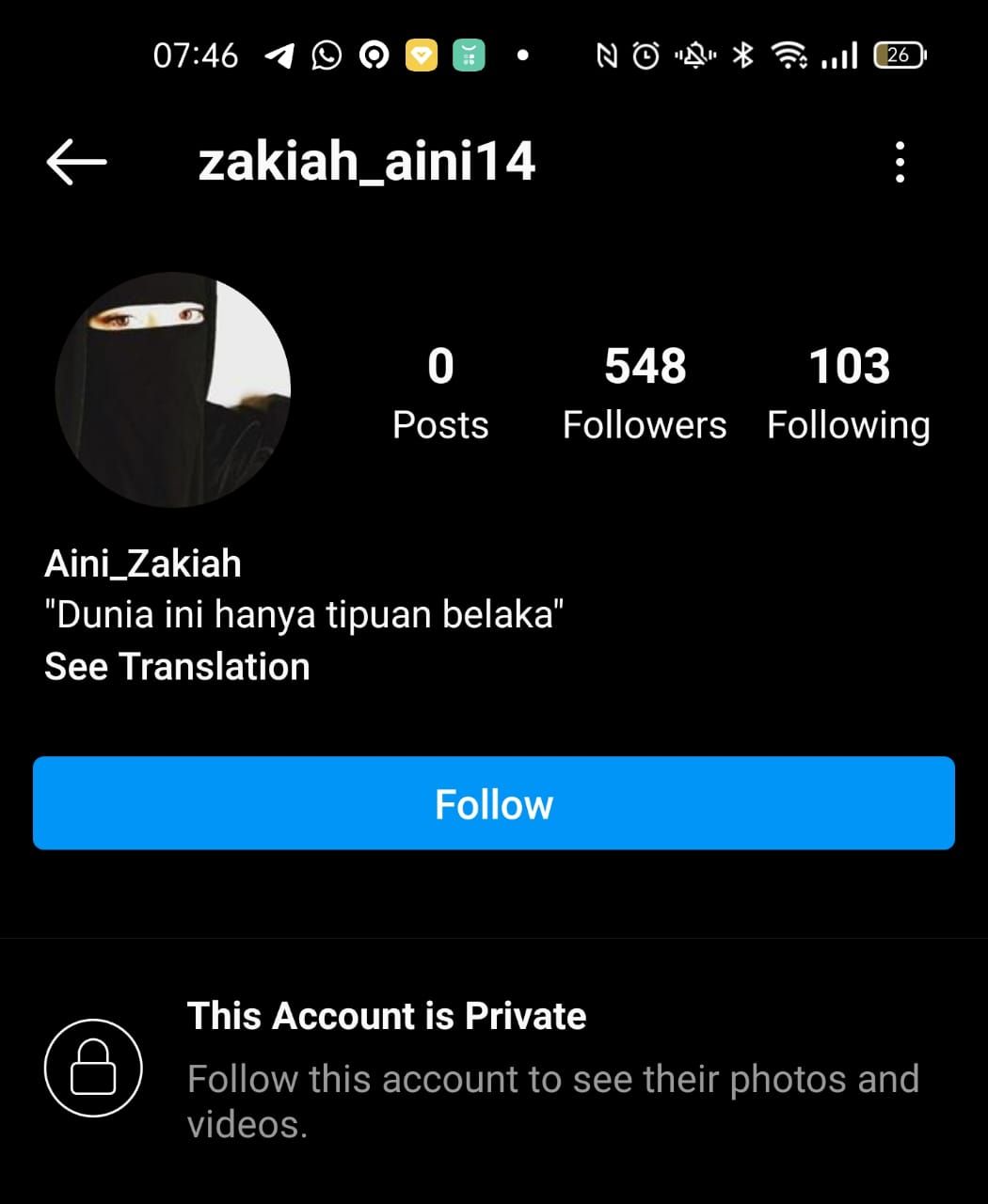 Instagram Zakiah Aini