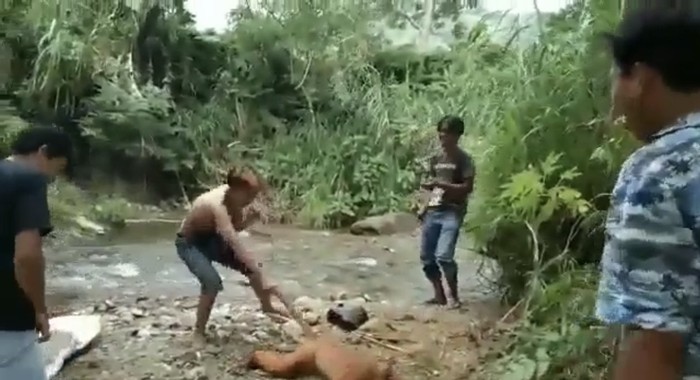Video viral 4 pria siksa simpai di Sumatera Barat (dok. Istimewa)
