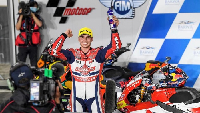 Fabio Di Giannantonio meraih podium ketiga di seri balapan Qatar di kelas Moto2. (Foto: dok.Istimewa)
