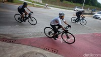 Jumlah warga yang berolahraga terpantau meningkat dibandingkan hari-hari biasa terutama bertepatan dengan libur panjang akhir pekan kenaikan Isa Almasih.