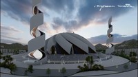 Dalam akun Instagramnya, Nyoman Nuarta mencantumkan tulisan konsep gagasan desain Masjid Agung.Foto: Dok. Instagram @Nyoman_Nuarta