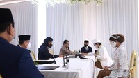 Momen Jokowi-Prabowo Jadi Saksi Pernikahan Atta dan Aurel (Foto: Lukas - Biro Pers Sekretariat Presiden)