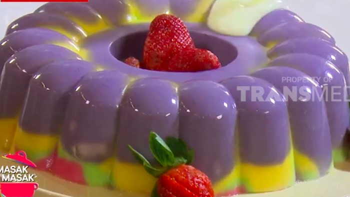 Puding Roti Tawar Warna-Warni
