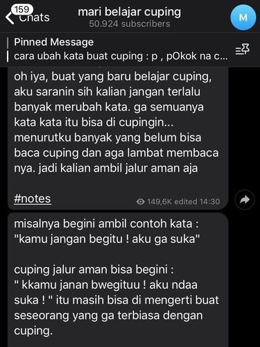 Akun Twitter humor yang mengunggah tentang grup belajar cuping 'Cute Typing' viral.