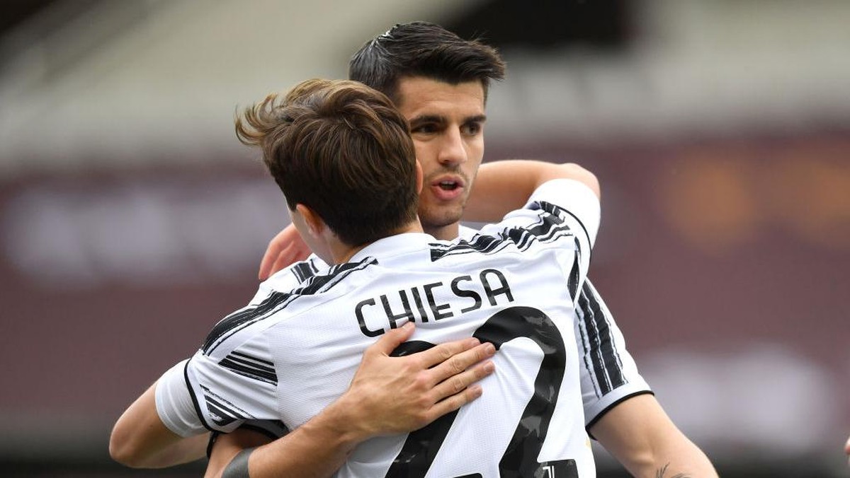Federico Chiesa dan Alvaro Morata harus saling mengalahkan di Euro 2020. (Foto: Getty Images/Valerio Pennicino)