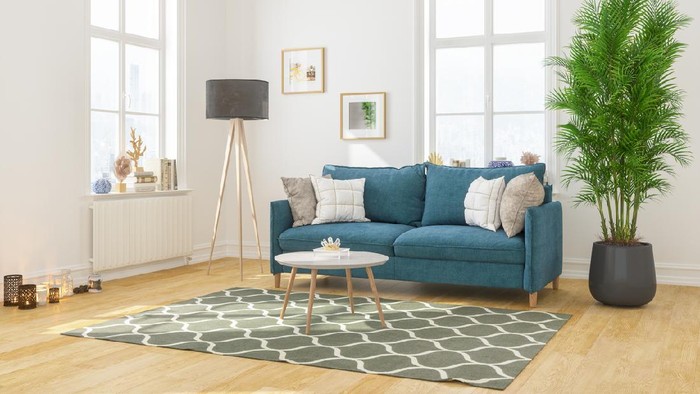 Modern Living Room Interior With Comfortable Sofa