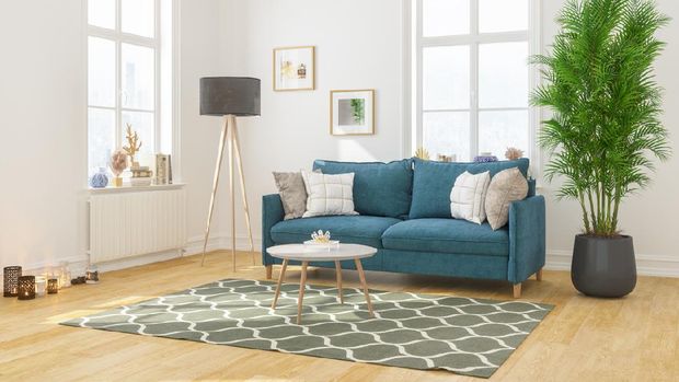 Modern Living Room Interior With Comfortable Sofa