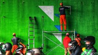 Program beautifikasi tersebut menyasar kolong tol.