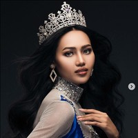 Kini Han Lay mengkhawatirkan keselamatan dirinya dan keluarganya. Dia khawatir diciduk oleh militer Myanmar jika kembali ke negaranya. Oleh karena itulah selama tiga bulan ke depan dia menetap di Thailand. Foto: Dok. Instagram @hann_may, Facebook Miss Grand International