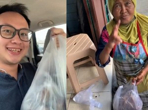Bikin Haru! Pria Ini Membantu Seorang Nenek dengan Borong Salak Dagangannya