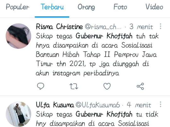 trending topic gubernur khofifah